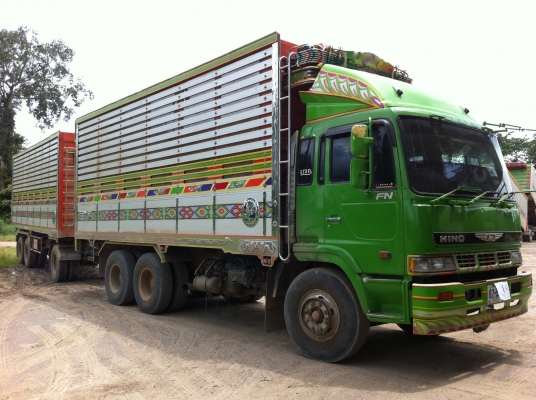 ขายรถพ่วง 22 ล้อ 2 เพลา แม่-ลูก กระบะเนียมคอกเกษตรดั้ม HINO PROFIA-P11C-เกียรืคูเลอร์ไดร์ ปี.55 รถสวยมากๆ สนใจจองเลย