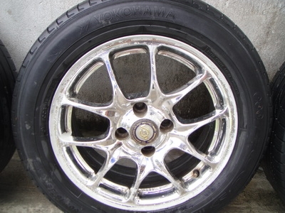 ขาย ล้อแม็กแต่ง เงาๆ ขอบ 15 ยาง YOKOHAMA 4000