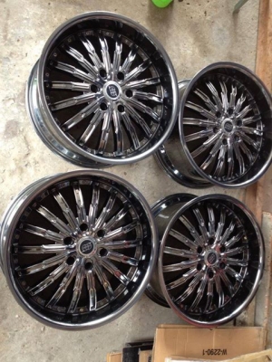 เเม็กมือสองinfiny ขอบ20 6รู139 กว้าง9 สีเเบล็คโครม