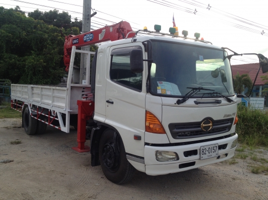ขาย 6 ล้อ HINO MECA FG ติดเครน 5 ตัน 4 ปลอก ยาว 7.2