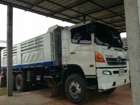 ขายรถ 18 ล้อพ่วงแม่-ลูกดัมพ์ HINO MEGA 344 ปี 2553 ลูกพ่วง 2 คานแท้ดัมพ์กระบะเหล็กสามมิตรลอนเฉียงคอกเสมอหัว ราคา 2900000