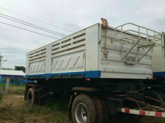 ขายรถ 18 ล้อพ่วงแม่-ลูกดัมพ์ HINO MEGA 344 ปี 2553 ลูกพ่วง 2 คานแท้ดัมพ์กระบะเหล็กสามมิตรลอนเฉียงคอกเสมอหัว ราคา 2900000
