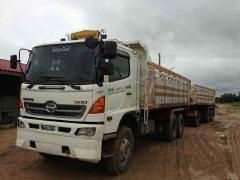 ขายรถ 22 ล้อพ่วงแม่-ลูกดัมพ์ HINO MEGA 344 ปี 2553 ลูกพ่วง 3 คานแท้ดัมพ์กระบะอลูมิเนียมคอกเสมอหัว ราคา 3150000