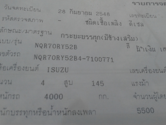 ขาย ISUZU NQR 150 HP ยาว5.50เมตร ขาย ISUZU NQR 150 HP ยาว5.50เมตร