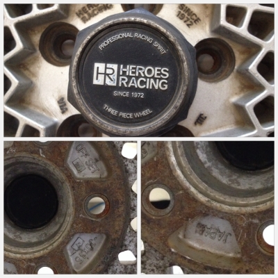 ขายล้อ 3 ชิ้นแท้ Heroes Racing ลายรังผึ้ง ขอบ 15x7 ET10 5/114.3 สภาพสวยๆ เปิดจากตู้เลย