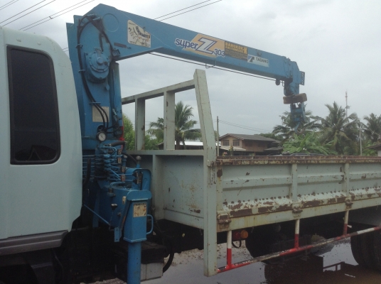 หกล้อ HINO ปี48 ยาว7.2 เมตร พร้อมเครน SUPER Z 303 TADANO  3.5 T (5 เหลี่ยม) ท้องV เครื่อง 195 แรง กระจกไฟฟ้า เบรกจิฟฟี่ พวงมาลัยเพาเวอร์ เครื่องดี ยางดี (ยางอะไหล่พร้อม) ซัซซี่สวยมากๆ แอร์เย็น รถพร้อมใช้ 950,000