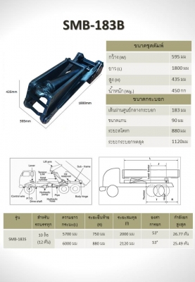 ชุดดั้มพ์ 12 ตัน 183 แกน 90 จากโรงงานมาตรฐานญี่ปุ่น ราคาพิเศษ