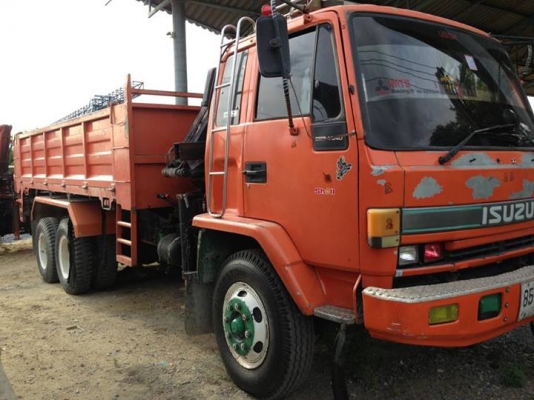 ขาย 10 ล้อ ISUZU FXZ 2 เพลา ดั้ม+เครน HIAB ร๊อกใหญ่ (คุณพสิษฐ์ 089-500-2516)