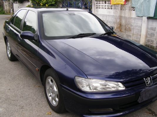 เปอร์โย 406 ปี 2000 เกียร์ออร์โต้ สีน้ำเงิน แก็ส LPG แล้ว