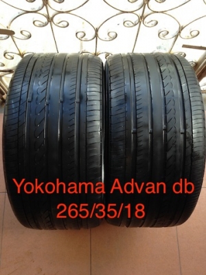 ขายยาง Yokohama Advan db 265/35/18 japan ปี11 สวยดอก80\% 1คู่ 6,500 Call 0899672139 นายครับ บริการจัดส่งทั่วประเทศ