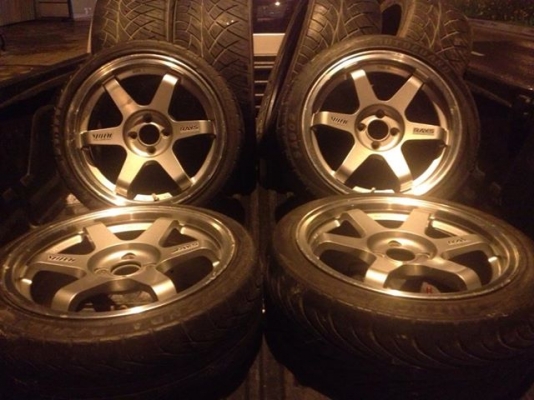 ขายล้อTE37 ขอบ17 กว้าง7.5 4/100 พร้อมยางถูกๆ8000.-