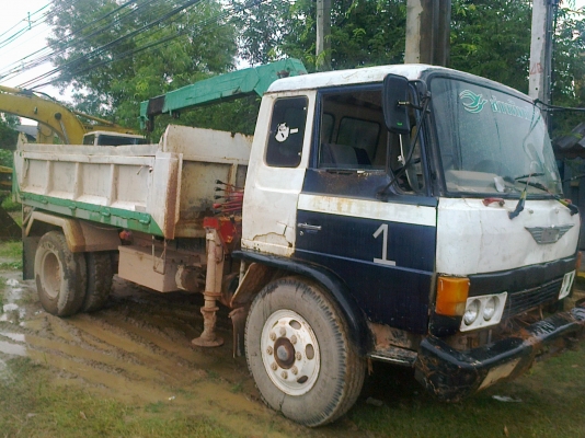 6ล้อดั้ม HINO FE172 เครื่องEH700ติดเครน3ตัน 3ปลอก UNIC เล่มพร้อม
