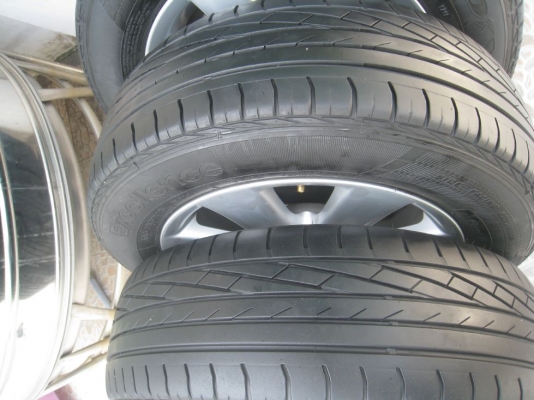 ขายล้อแม็กเดิม toyota altis 15"x6"  5/100 et33+ยางปี11 (081-3747940)