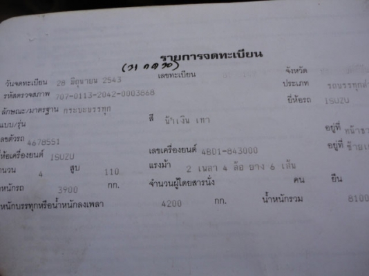 6 ล้อ ISUZU 115 แรง เครื่อง 4BD1 ขายกลางอากาศจากคุณกบ สระแก้ว