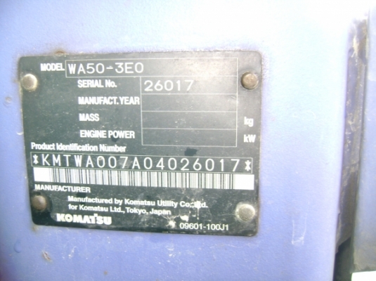 WA50-3EO-26017 รถตัก KOMATSU รถเก่าญี่ปุ่นครับ WA50-3EO-26017 รถตัก KOMATSU รถเก่าญี่ปุ่นครับ