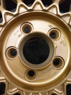 ขายล้อ BBS 3 ชิ้นแท้ ขอบ 16x7 ET45 5/114.3 สีทองขอบเงา