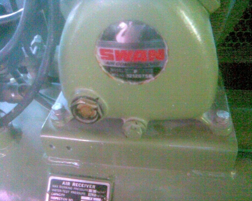 ปั้มลม 2 หัว swan มอเตอร์ 1/2 มิสซูบิชิ