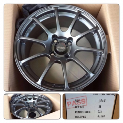 ขายล้อแม็กใหม่100\% Advan RS ขอบ15 กว้าง8 4 รู100 ราคา 10,300 บาท พร้อมใส่ ของแถมเพียบ!!!!