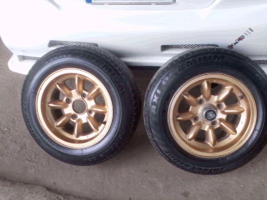 ล้อแมก ขอบ 13 2 ล้อ สีทอง เบอร์ 175/70