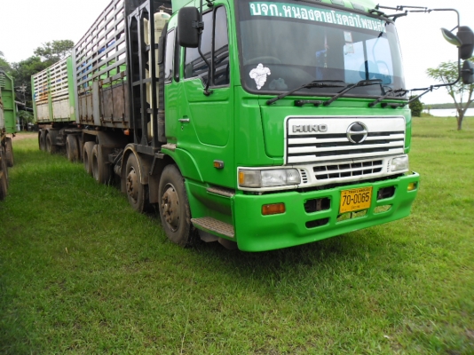 ขายรถบรรทุก 22ล้อดั้มแม่ดั้มลูก HINOเปอร์เฟีย 320 แรงติดก๊าส NGV 12 ถังเครื่อง P11 เครื่องดีมากๆ ยางดีคัสซีสวย