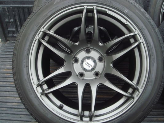 ขายยางพร้อมแม็ก 5x17 สีไฮเปอร์แบล็ค หน้า8.5 หลัง9.5