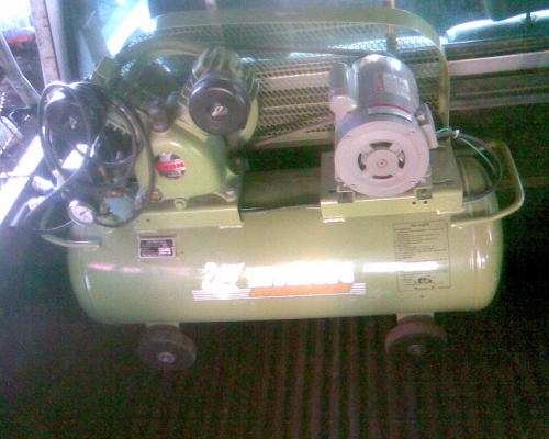 ปั้มลม 2 หัว swan มอเตอร์ 1/2 มิสซูบิชิ