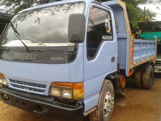 หกล้อดั้ม ISUZU 120 NPR ฝาขาว ปี42 รถห้างแท้ Fหน้าFหลัง แอร์ power สภาพพร้อมใช้