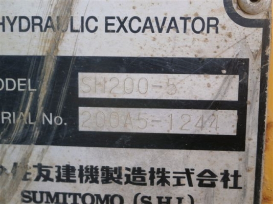 ขายรถขุด Sumitomo SH200-5 #200A5-1244 สินค้าถึงไทยแล้วค่ะ