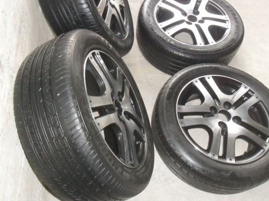 ล้อแม็ก 15นิ้ว 4รู100 พร้อมยาง 195/55R15 สวยๆ 4 ล้อ ราคา 4900 บาท