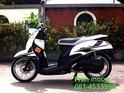 ขายyamaha fino สีขาวดำปี2556