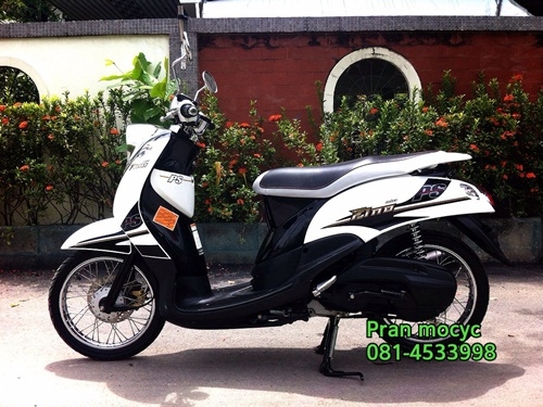 ขายyamaha fino สีขาวดำปี2556 ขายyamaha fino สีขาวดำปี2556
