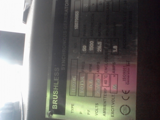 ขายส่งเครื่องปั่นไฟใหม่นำเข้า ASHITA-150 KVAมี2 เครื่องให้เลือกราคา375000บาท(0801153032)