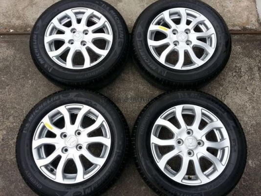 ล้อ14"Amaze 4รู100 + ยาง Michelin 175/65/14 ปี13 คลีบยังอยู่