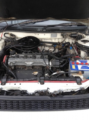 ลดราคาจ้า- ขายโตโยต้า โคโลร่า สีขาว ติดแก๊ส LPG สภาพดีมาก