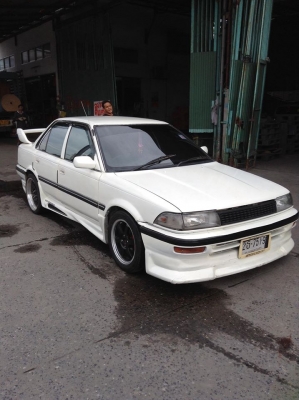 ลดราคาจ้า- ขายโตโยต้า โคโลร่า สีขาว ติดแก๊ส LPG สภาพดีมาก