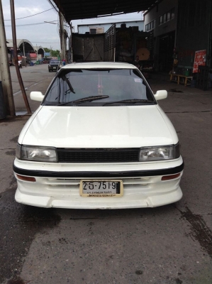 ลดราคาจ้า- ขายโตโยต้า โคโลร่า สีขาว ติดแก๊ส LPG สภาพดีมาก