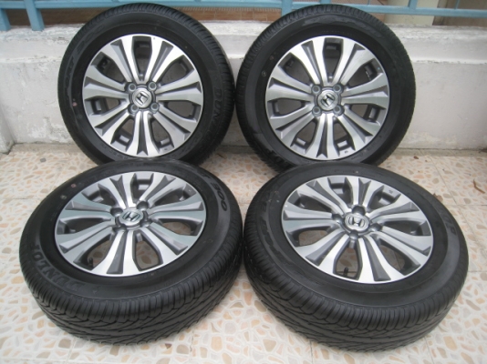 ขายล้อแม็ก honda freed ป้ายแดง 15"x5.5" et50 4 รู 100 + ยางปี 12 สนใจติดต่อเล็กคลองสามครับ (081-3747940)