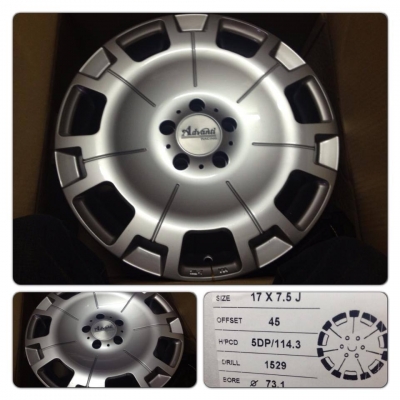 ขายล้อแม็กใหม่100\% Advanti บรอนซ์ขอบ17 กว้าง7.5 ออฟ40 5 รู114 ราคา 7,900 บาท พร้อมใส่