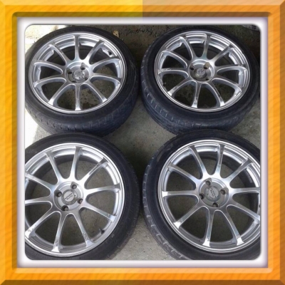 ขายแม็กมือ2ขอบ17 Advan RS 4รู100 + ยางปี10-11 ราคา 10,900 บาทถูก