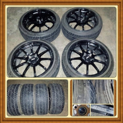 ขายแม็กมือ2ขอบ 18 Advan RS 5 รู 114 +ยางปี 12 ราคา 15,500 บ.ถูก