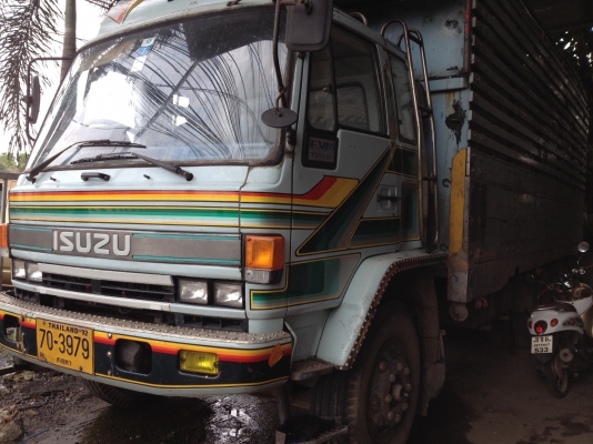 ขาย10ล้อ 1 เพลา ISUZU Rocky 195 แรง 6HE1-I รถร่อง รถในไทย สวยเดิมๆ กระบะไม้คอกสูง
