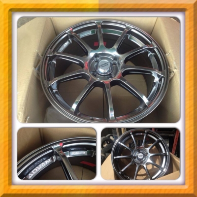 ขายล้อแม็กใหม่ Advan RS2 สีไฮเปอร์ซิลเวอร์ ขอบ17 4รู100 ราคา 13,500 บาท