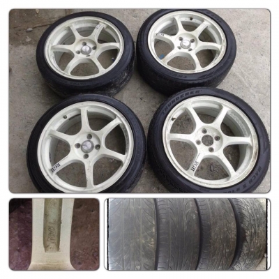 ขายแม็กมือ2ลาย Advan RG2 ขอบ17 4รู100+ ยาง ราคา8,900 บาท