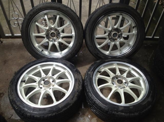 ขายล้อCE28 ขอบ17 กว้าง7 4/100 พร้อมยาง ถูกๆ 7500