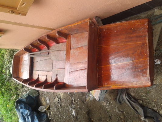 ขายเรือไม้สัก ไม้แก่ หนาๆ ต่อมาใหม่ๆยังไม่เคยโดนน้ำ