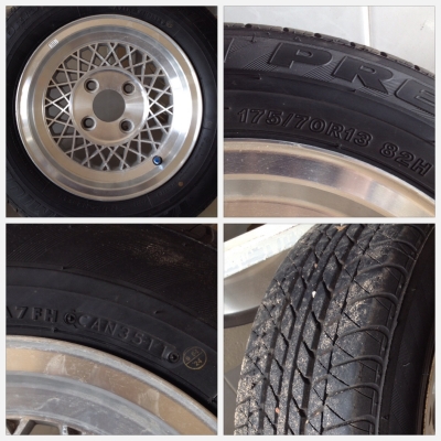 ขายล้อ Enkei แท้ Japan ลายรังผึ้ง ขอบ 13x6 ET20 4/114.3 พร้อมยาง สภาพสวยมากครับ