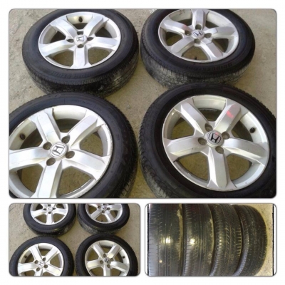 ขายล้อแม็กซ์ขอบ15 Honda City 4/100 + ยาง ราคา 4,900 บาทถูก