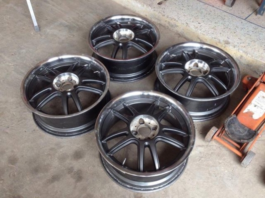 เเม็กมือสอง ขอบ17 4รู100 กว้าง7 ออฟ42 สีเทาขอบเงา