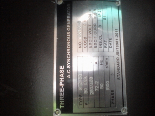 ขายเครื่องปั่นไฟใหม่นำเข้า ASHITA-50 KVAราคา185000บาท(0801153032)