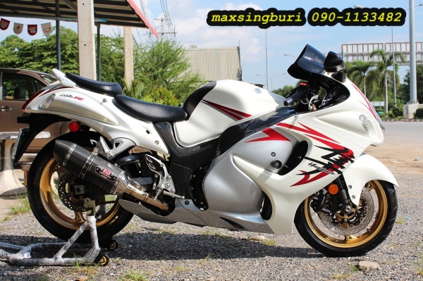 แม็กสิงห์บุรี//SUZUKI  HAYABUSA1300CC  ปี2008 สภาพสวย สีเดิม พร้อมของแต่ง ทะเบียนพร้อม 439000